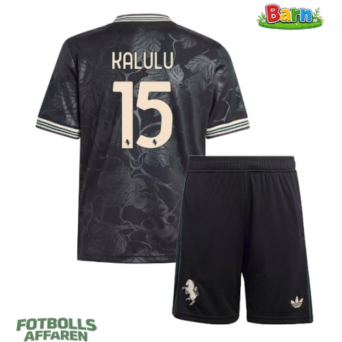 Juventus Pierre Kalulu #15 Tredjeställ Barn 2025-26 Kortärmad (+ Korta byxor)